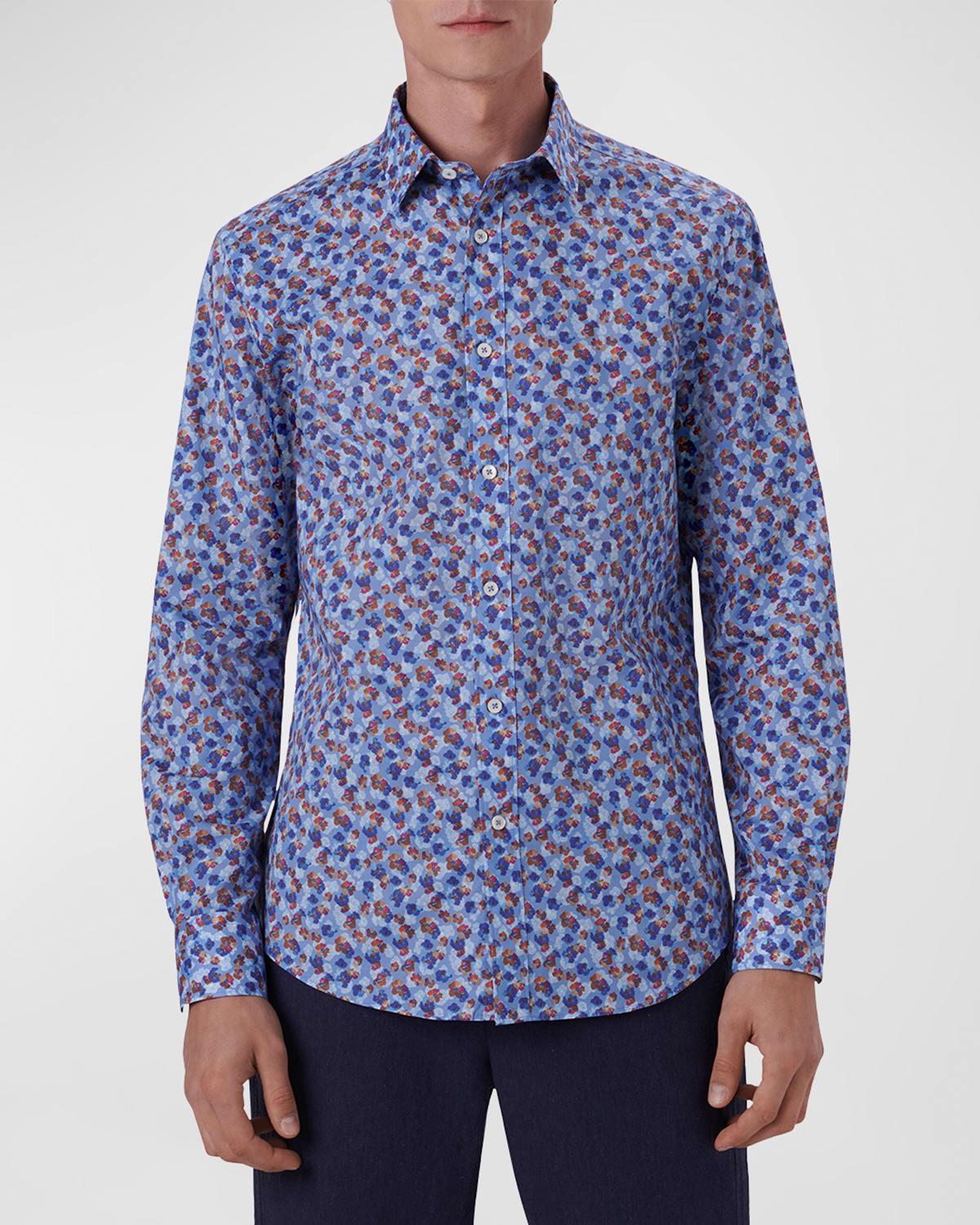 Mens Stretch-Cotton Printed Shirt Product Image