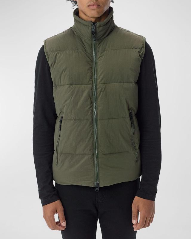 Mens Quilted Funnel-Neck Vest Product Image