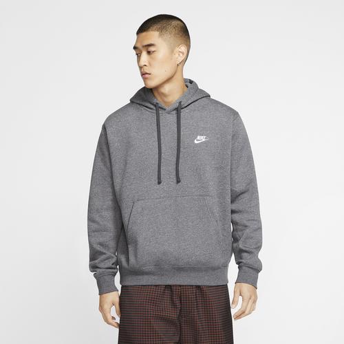 Nike Club Fleece hoodie in gray heather Product Image