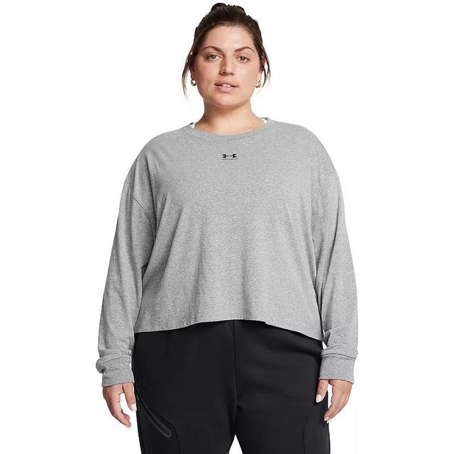 Womens Under Armour Rival Boxy Cropped Long Sleeve Tee Product Image