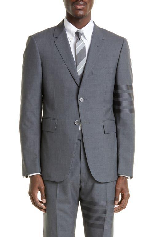 Thom Browne 4 Bar Mlange Wool Sport Coat Product Image