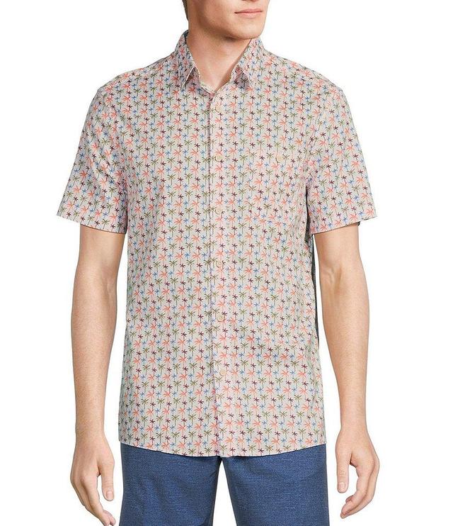 Rowm Big & Tall Rec & Relax Short Sleeve Palm Print Shirt Product Image