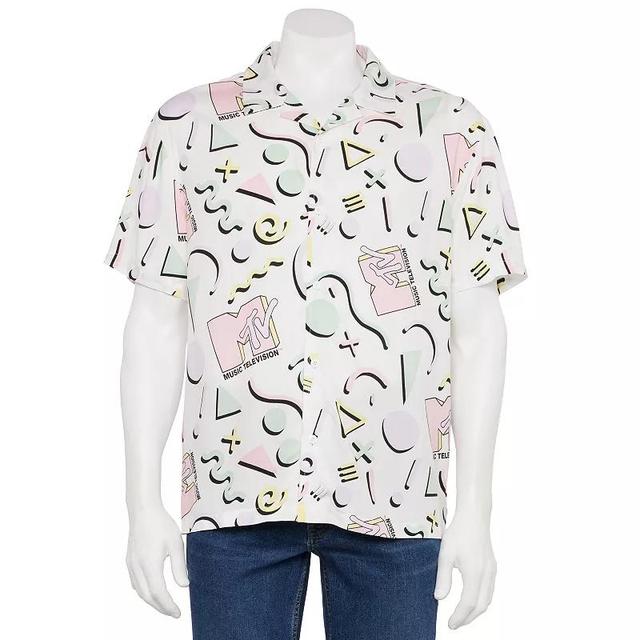 Mens MTV 90s Print Button Front Top Product Image