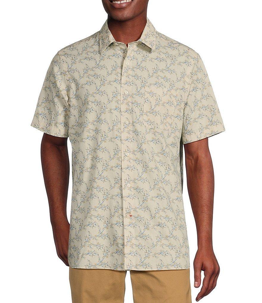 Cremieux Blue Label Floral Slub Poplin Print Short Sleeve Woven Shirt Product Image