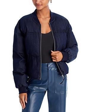 Womens Maris Denim Zip Puffer Jacket Product Image