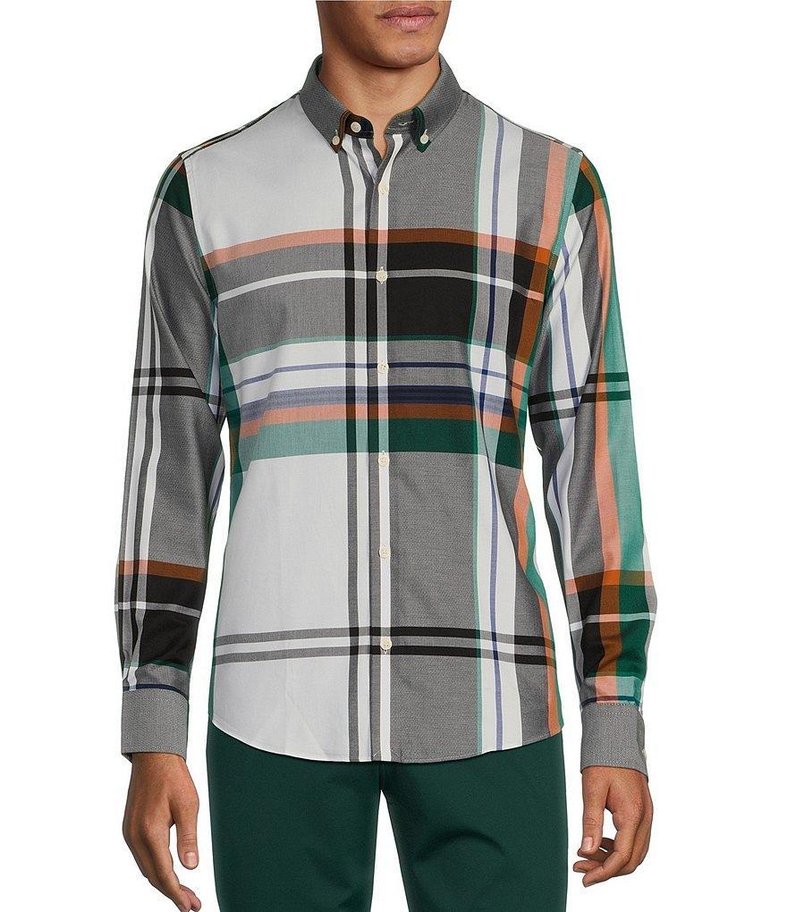 Murano Prehistoric Prep Collection Slim Fit Plaid Long Sleeve Woven Shirt Product Image