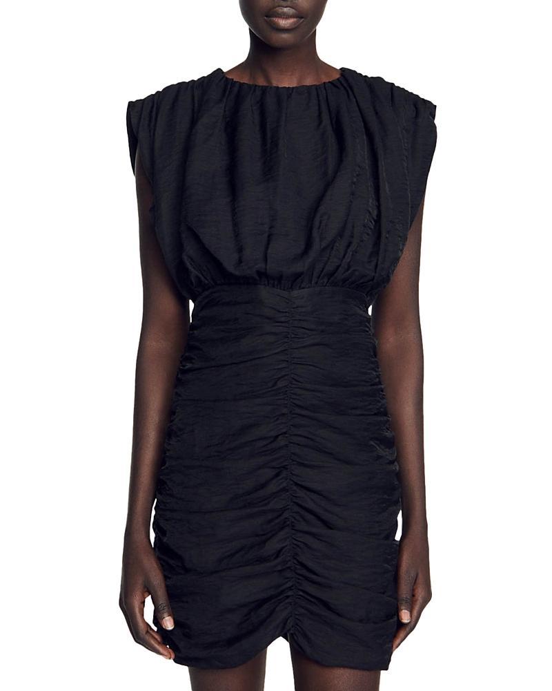 Sandro Diamant Ruched Mini Dress Product Image