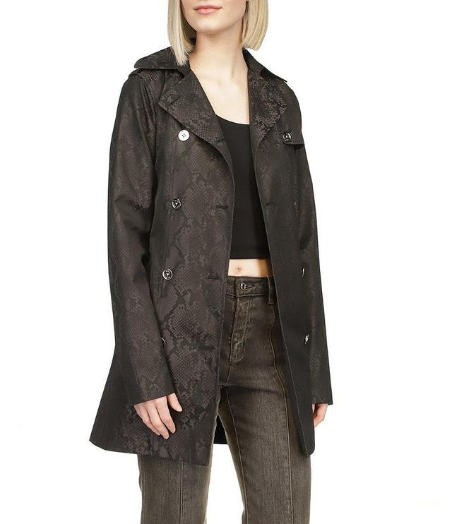 Michael Kors Snake Jacquard Belted Trench Coat Product Image