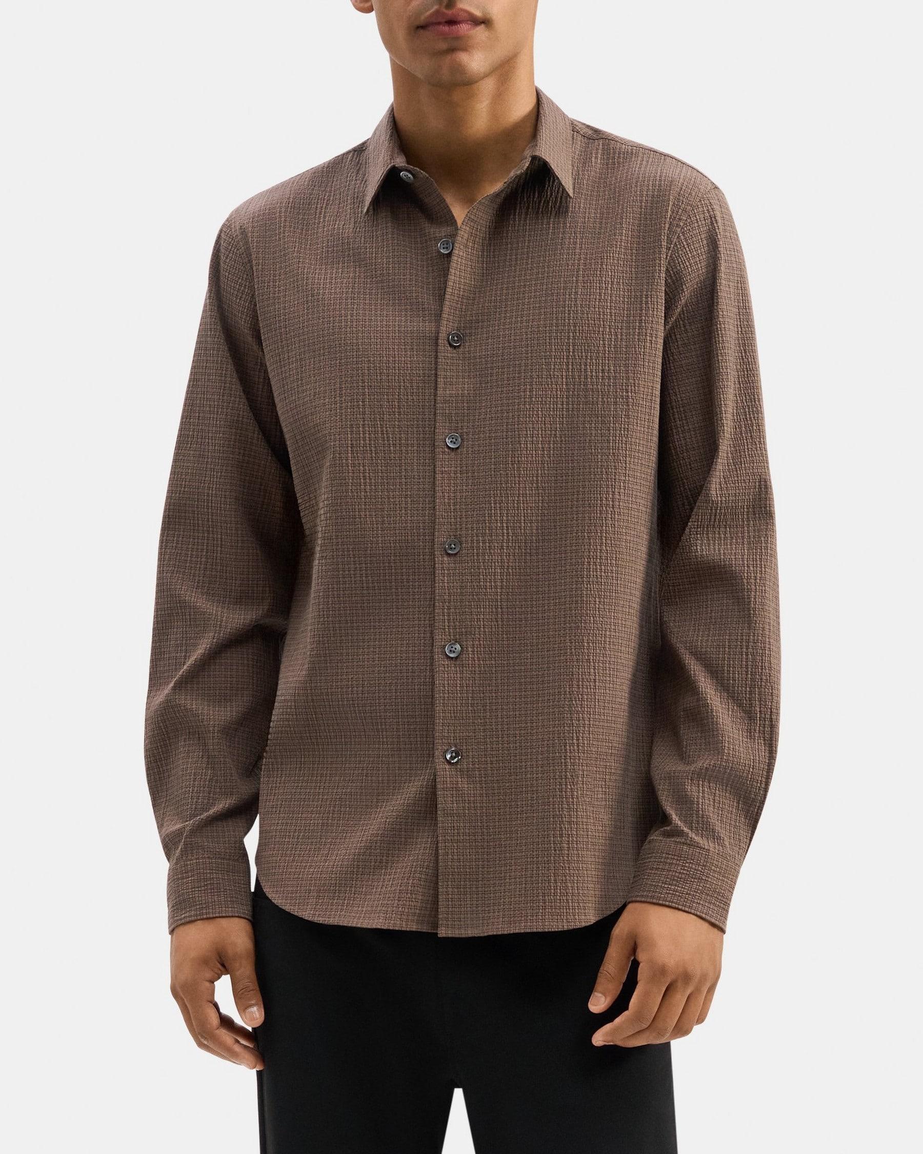 Long-Sleeve Shirt in Seersucker Product Image