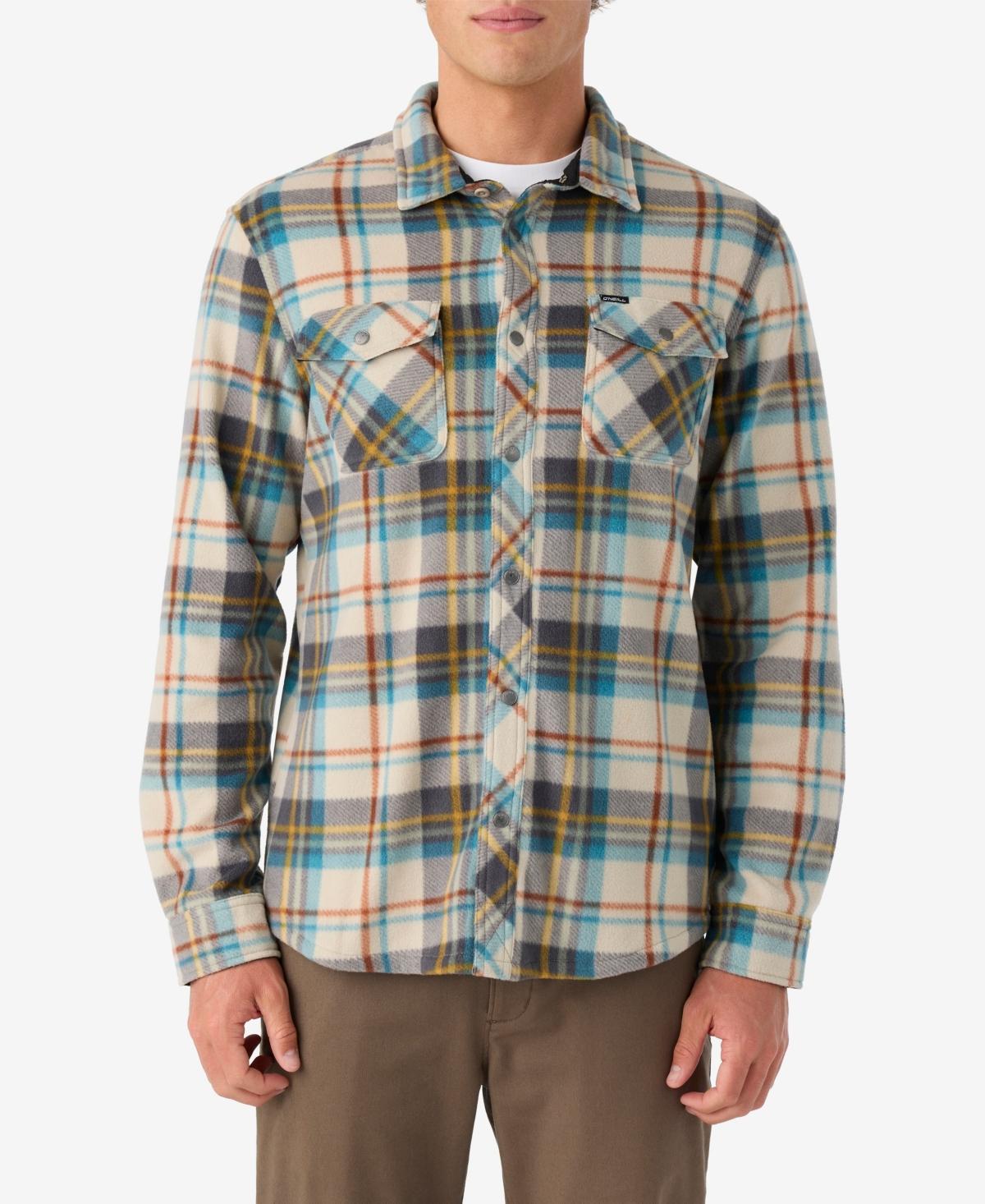 O'Neill Glacier Plaid Superfleece (Carafe) Men's Clothing Product Image