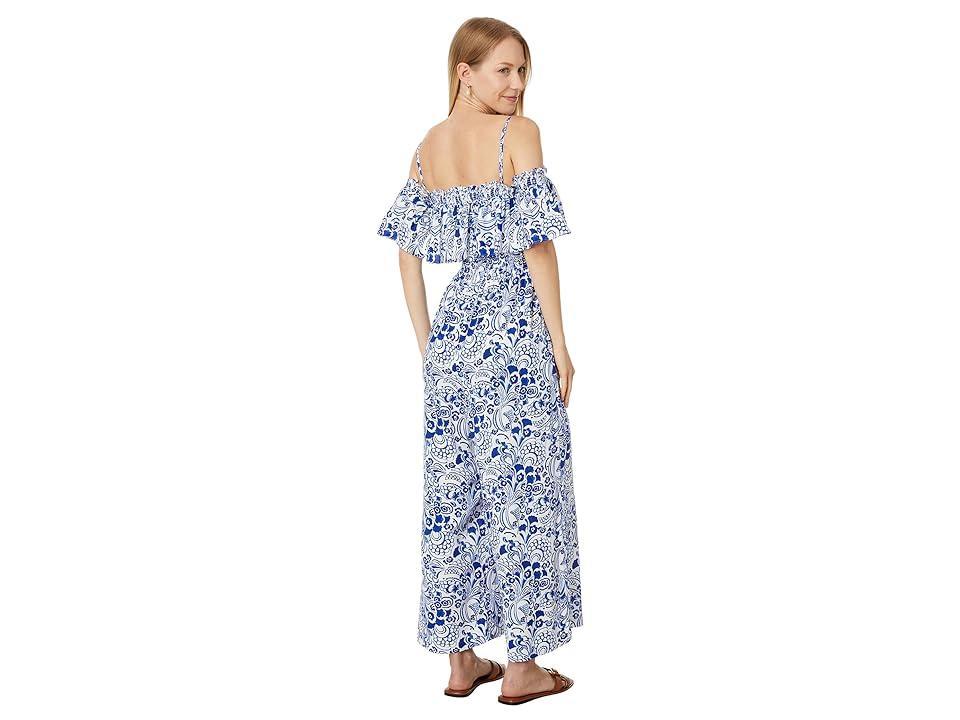 Tommy Hilfiger Floral Jumpsuit (Ivory/Provence) Women's Jumpsuit & Rompers One Piece Product Image