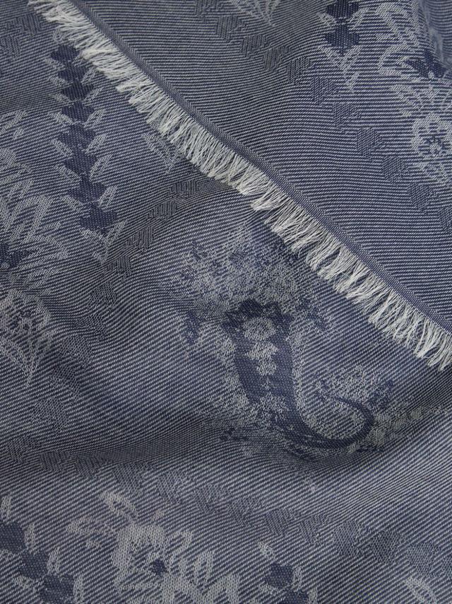 ETRO Jacquard Cotton-cashmere Scarf In Grey Product Image