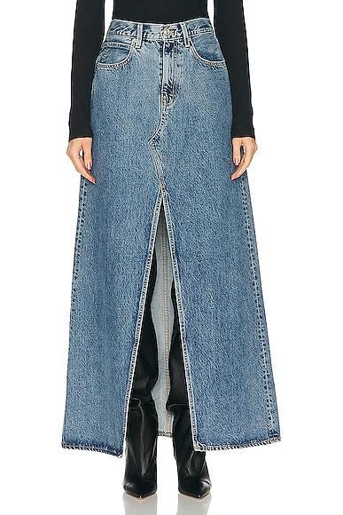 SLVRLAKE Dallas Cotton Denim Maxi Skirt Product Image