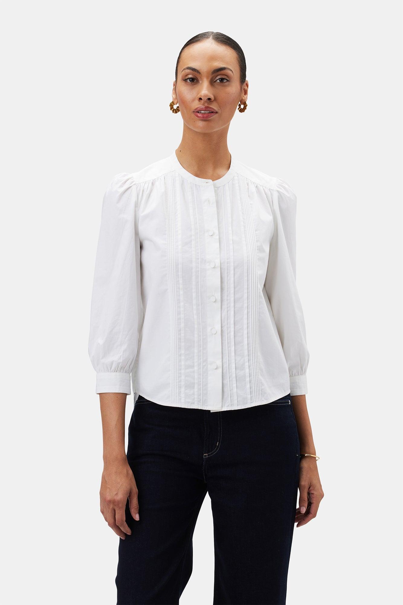 Charlotte Organic Cotton Poplin Blouse - White product image