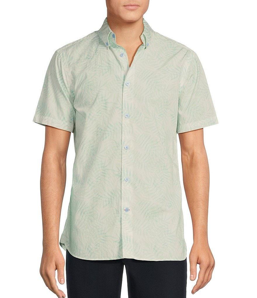 Cremieux Blue Label Palm Leaf Poplin Print Short Sleeve Woven Shirt Product Image