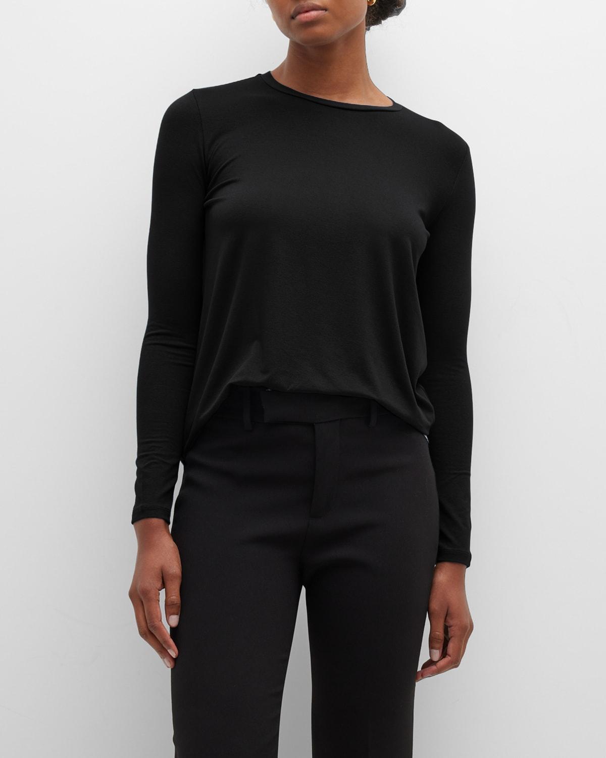 Soft Touch Pleated Crewneck Pullover Product Image