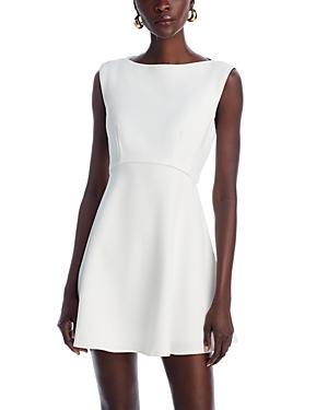 French Connection Whisper Classic Boat Neck Sleeveless Mini Dress Product Image