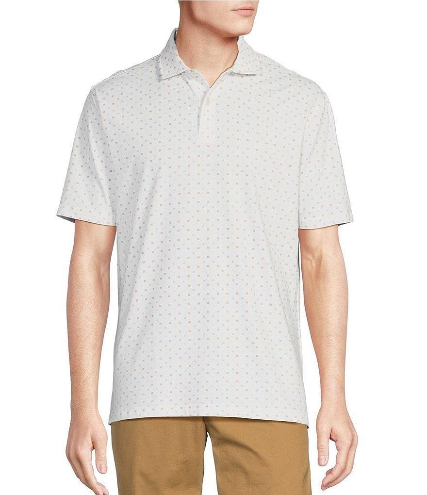 Cremieux Blue Label Dot Print Classic Fit Jersey Short Sleeve Polo Shirt Product Image