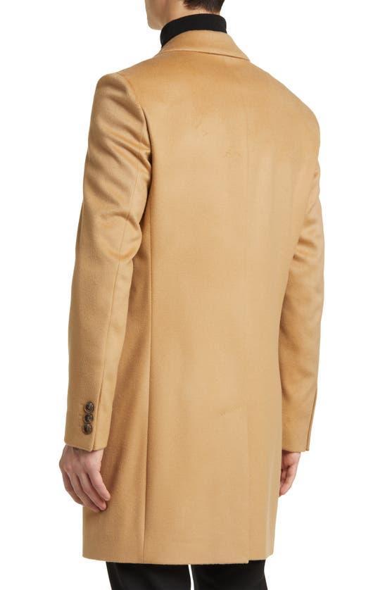 Slim-fit Coat In Virgin Wool And Cashmere In Beige Product Image