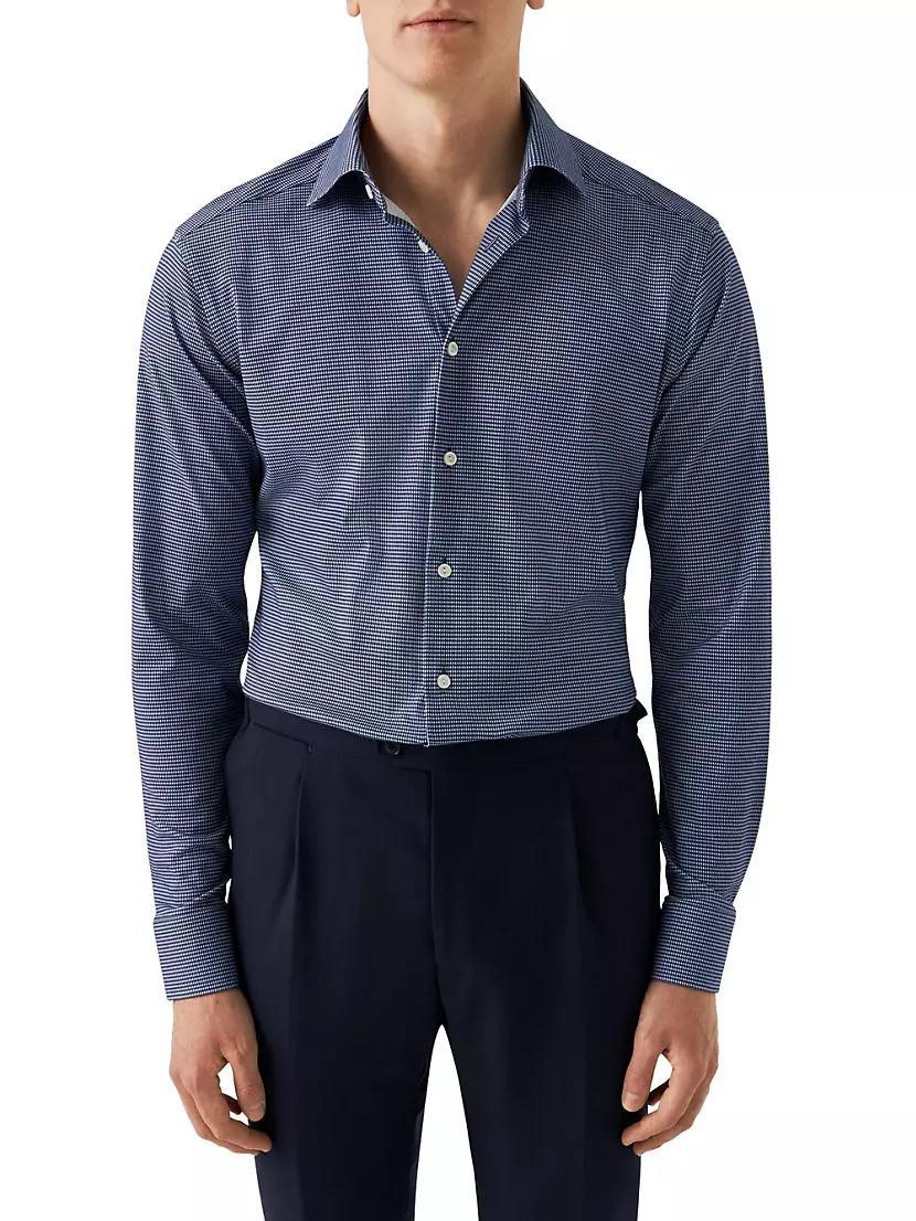 Slim-Fit Stretch Jersey Button-Front Shirt Product Image