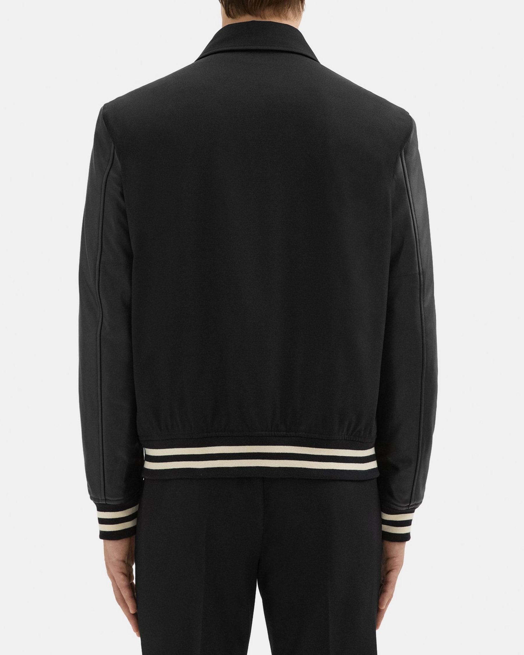 Varsity Jacket in Textured Gabardine Product Image