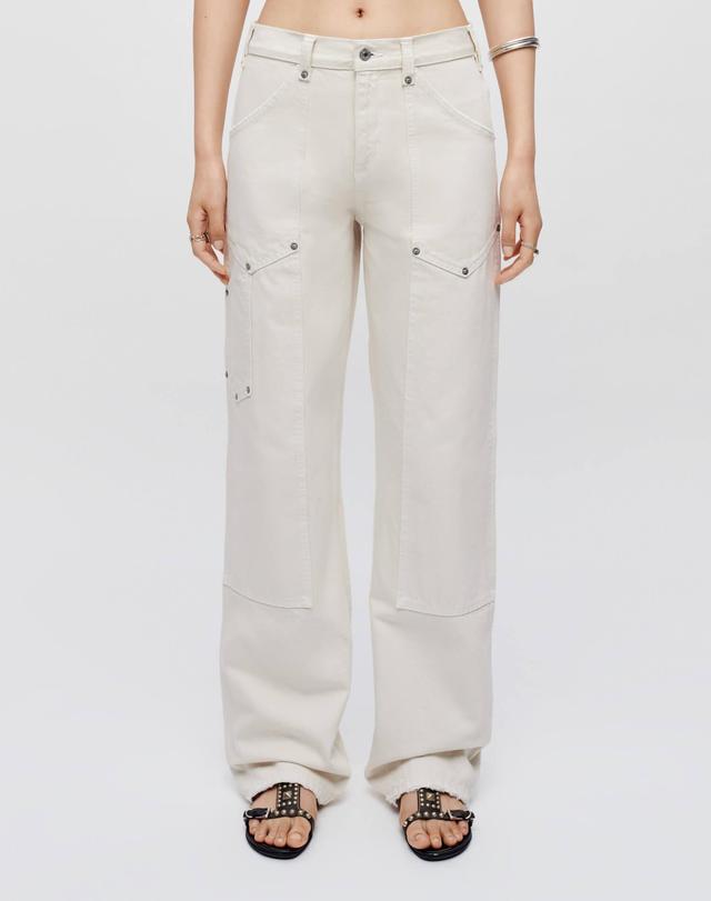 Mid Rise Workwear - Distressed Vintage White Product Image