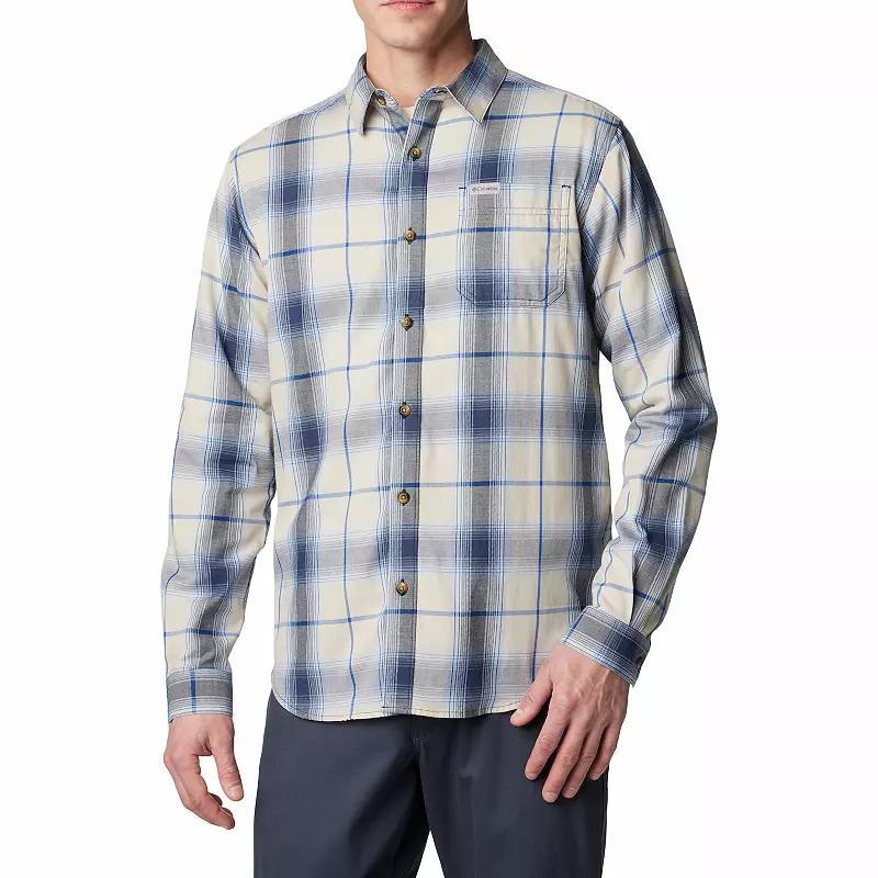 Mens Columbia Vapor Ridge Plaid Woven Button-Down Shirt Blue Tartan Product Image