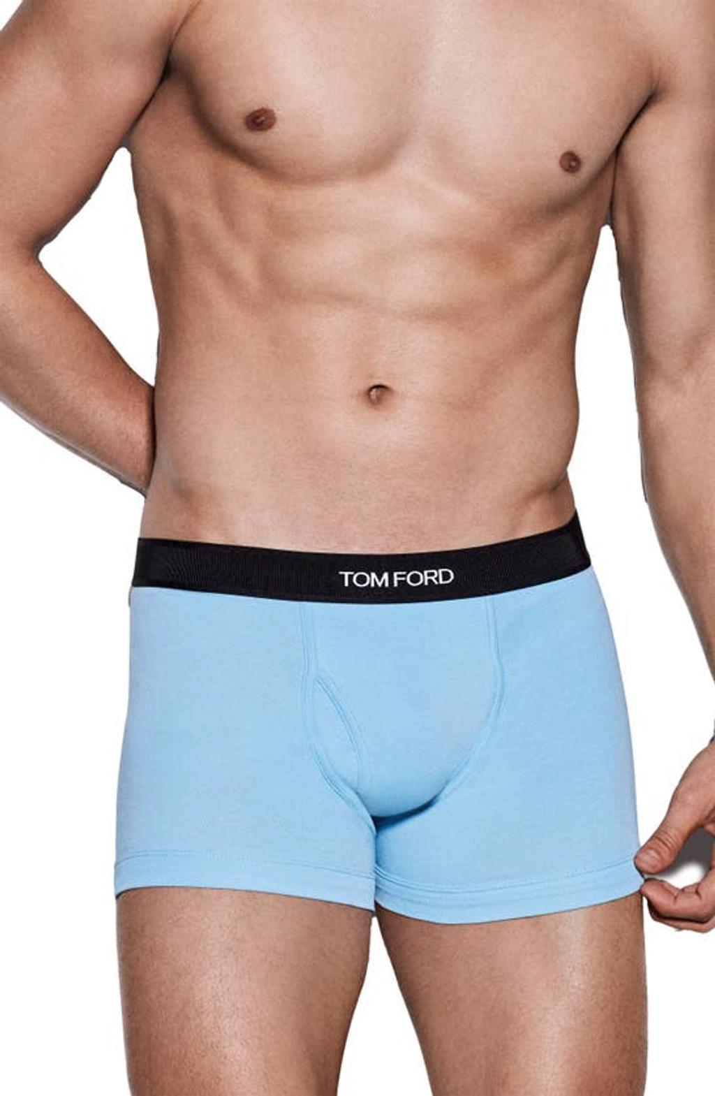 TOM FORD Cotton Stretch Jersey Boxer Briefs In Artic Blue Product Image