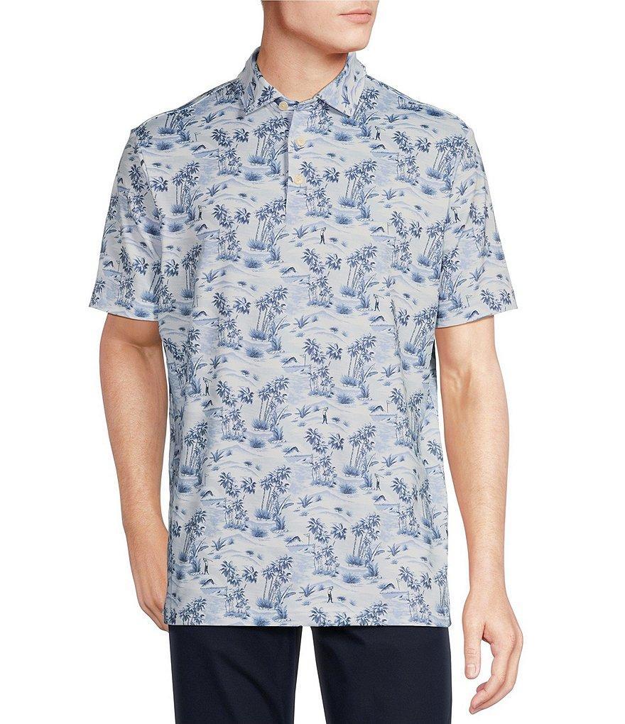 Cremieux Blue Label Performance Stretch The Valley Printed Short Sleeve Polo Shirt Product Image