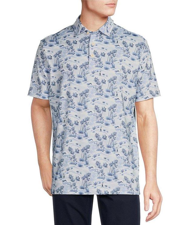 Cremieux Blue Label Performance Stretch The Valley Printed Short Sleeve Polo Shirt Product Image