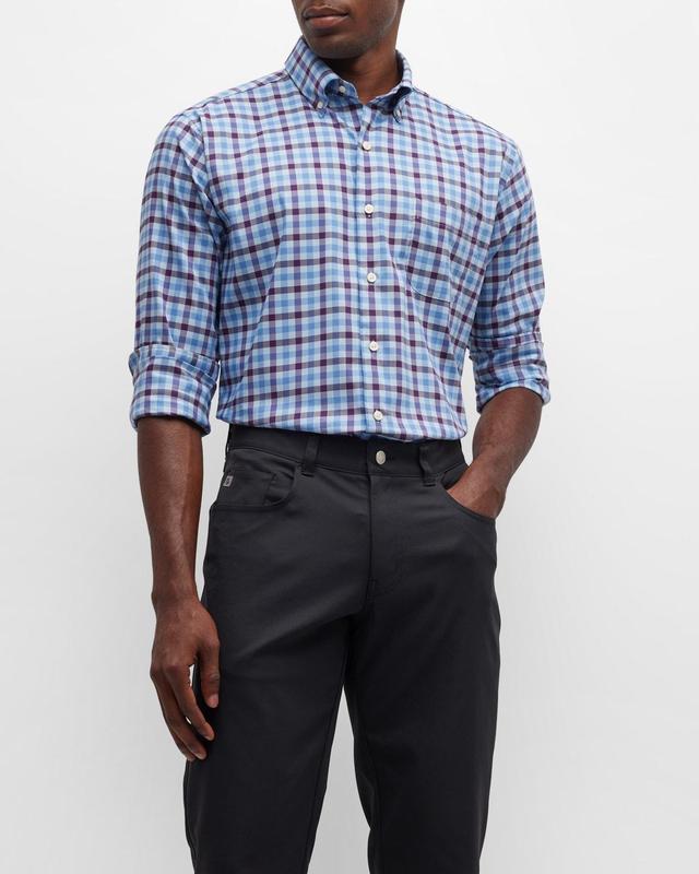 Peter Millar Becket Classic Fit Check Stretch Button-Down Shirt Product Image