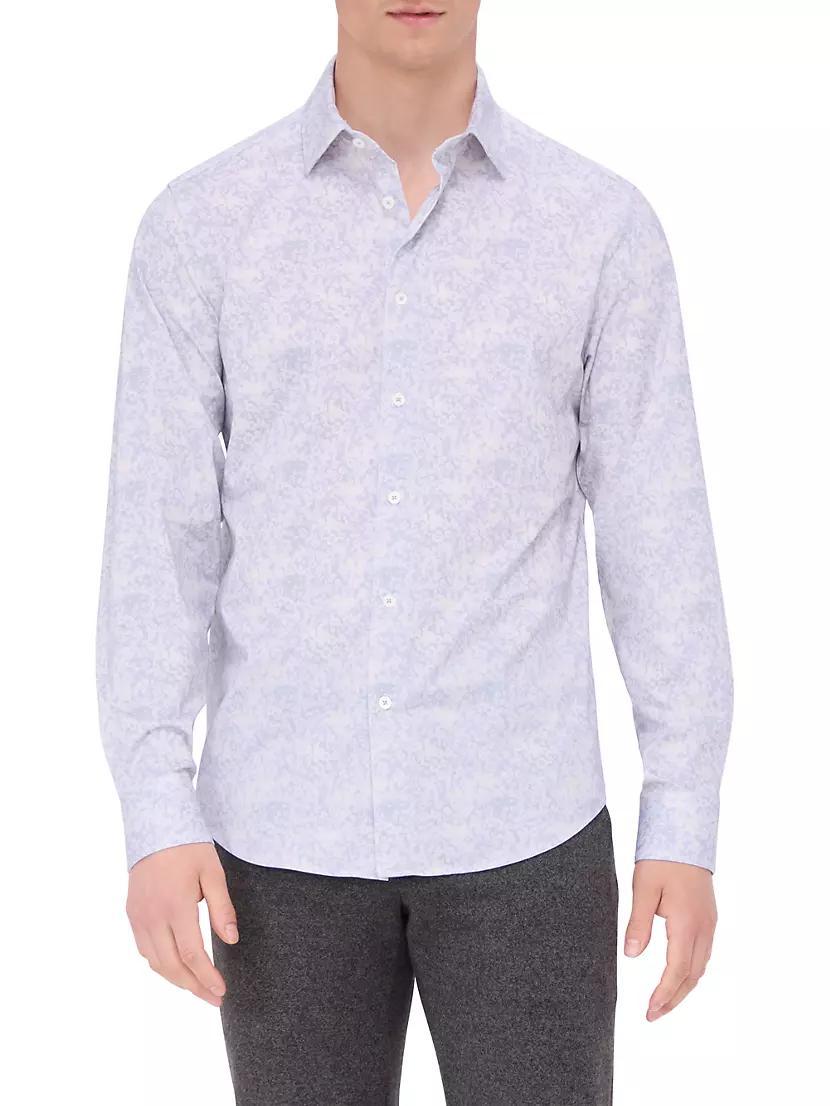 James Printed Cotton-Blend Shirt Product Image