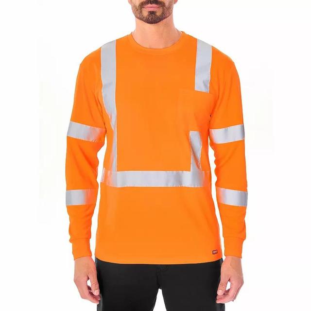 Mens Smiths Workwear Long Sleeve High-Visibility Reflective Safety Tee Product Image