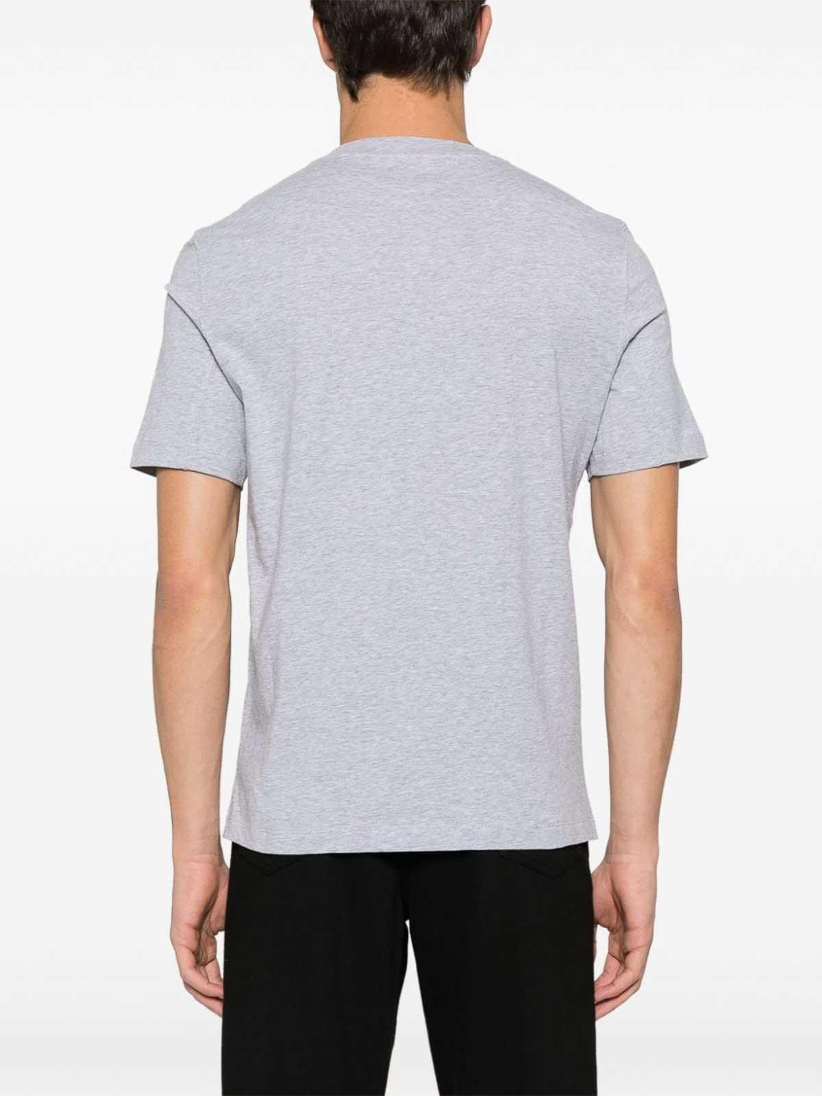 BRUNELLO CUCINELLI Men's Logo Cotton T-shirt In Grey Product Image