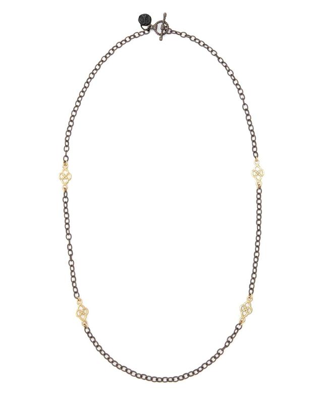 Short Gold-Station Cable-Chain Necklace, 18L Product Image