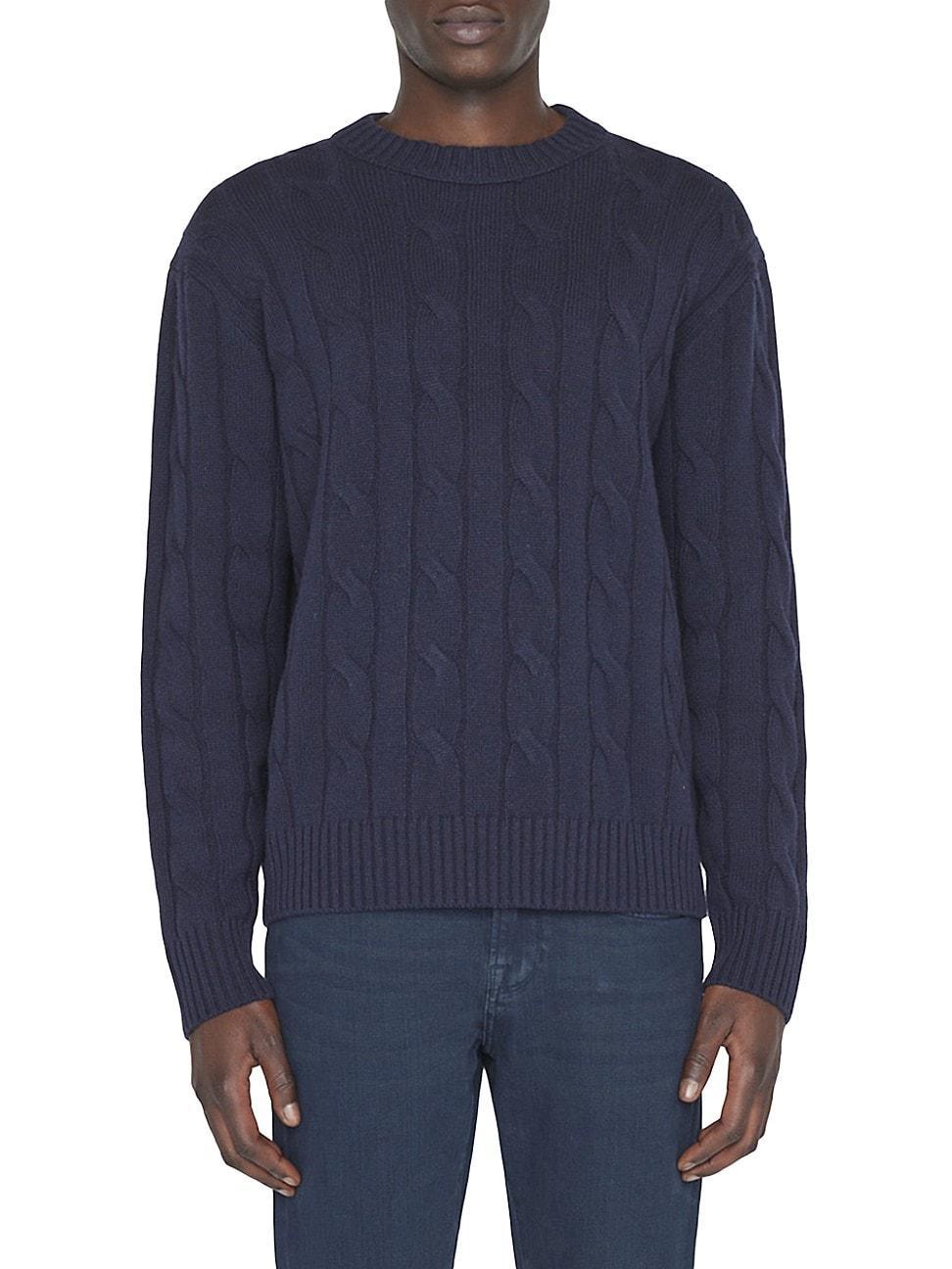 Mens Cable-Knit Cashmere Sweater Product Image