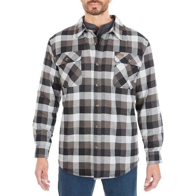 Big & Tall Smiths Workwear Sherpa-Lined Flannel Shirt Jacket, Mens Product Image