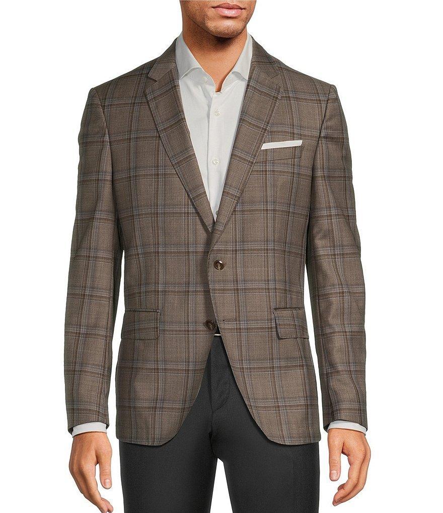 Hugo Boss Slim Fit Plain Check Pattern Sport Coat Product Image