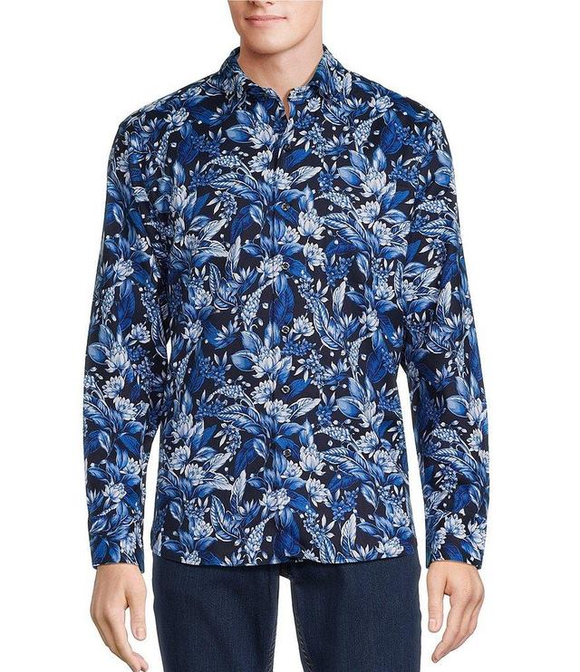 Tommy Bahama Lazlo Midnight Excursion Printed Long Sleeve Silk-Blend Shirt Product Image