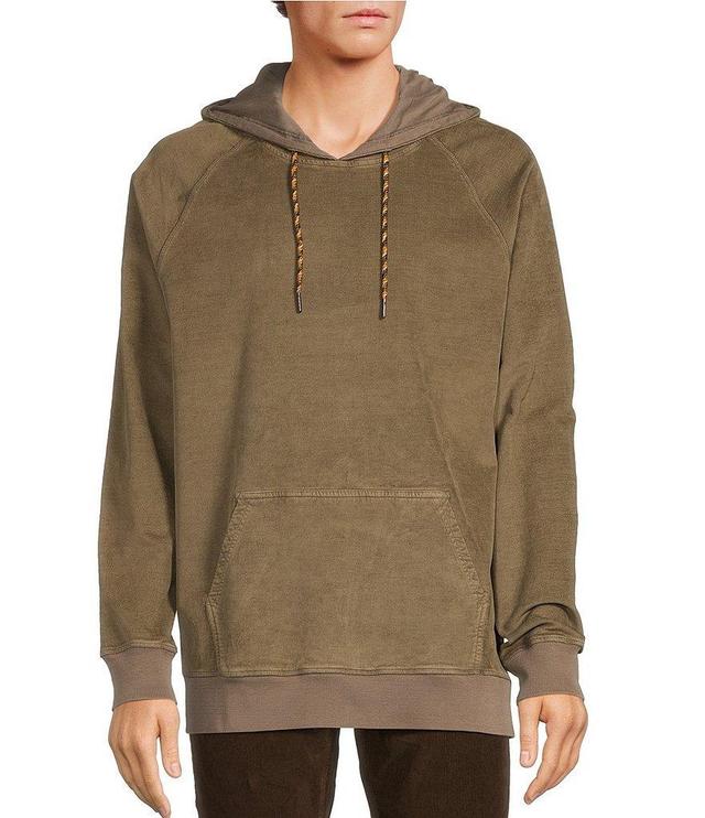 Rowm Nomad Collection Long Sleeve Garment Dyed Corduroy Solid Hoodie Product Image