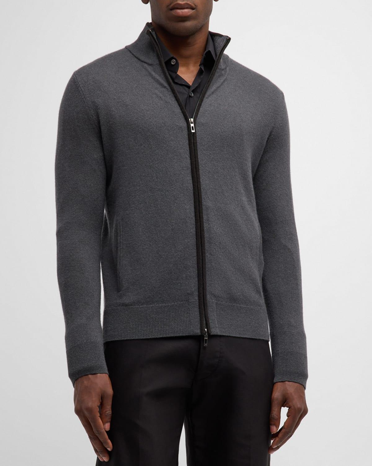 Men's Recycled Cashmere Full-Zip Sweater Product Image