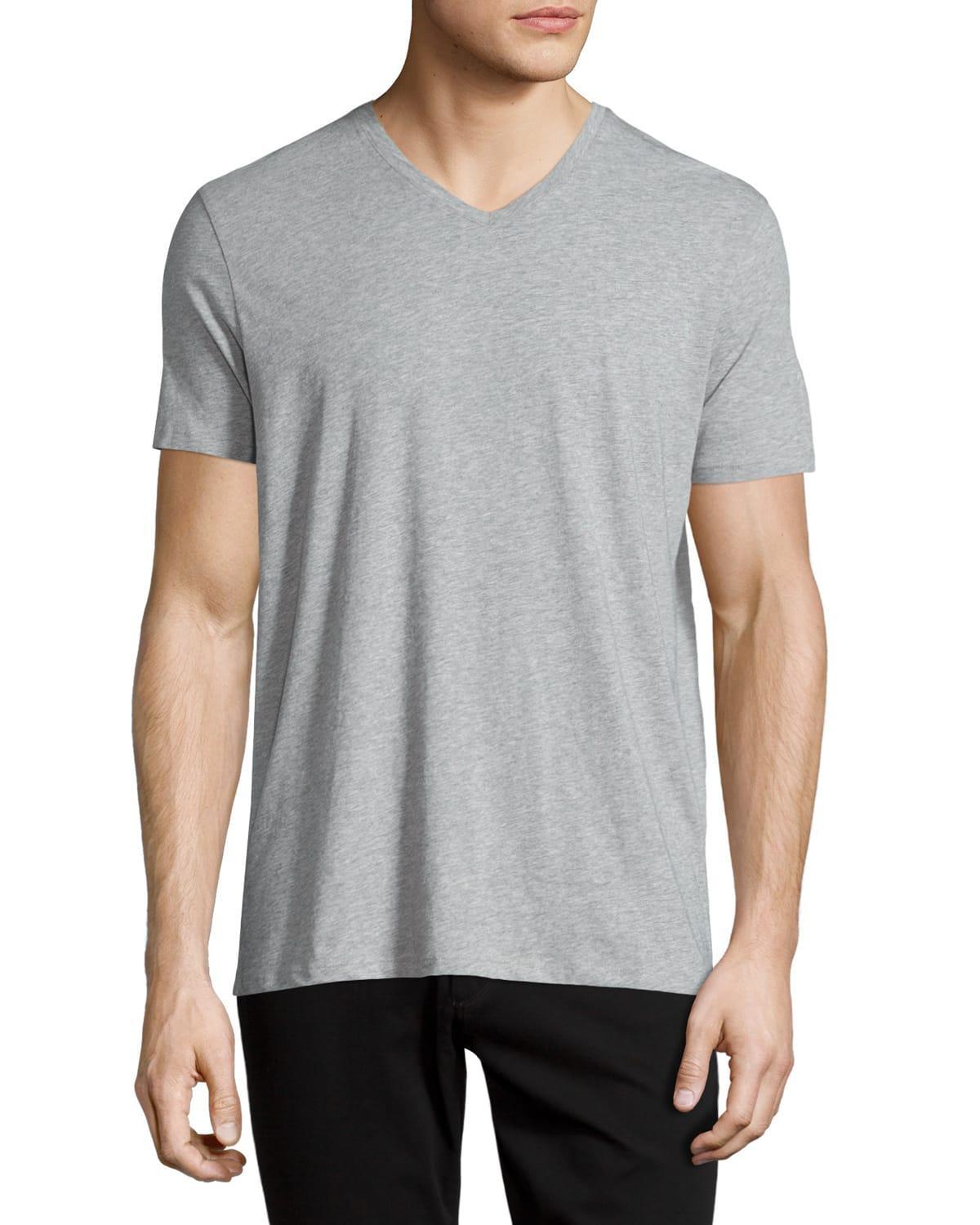 Vince Pima Cotton Slim Fit V-Neck T-Shirt Product Image