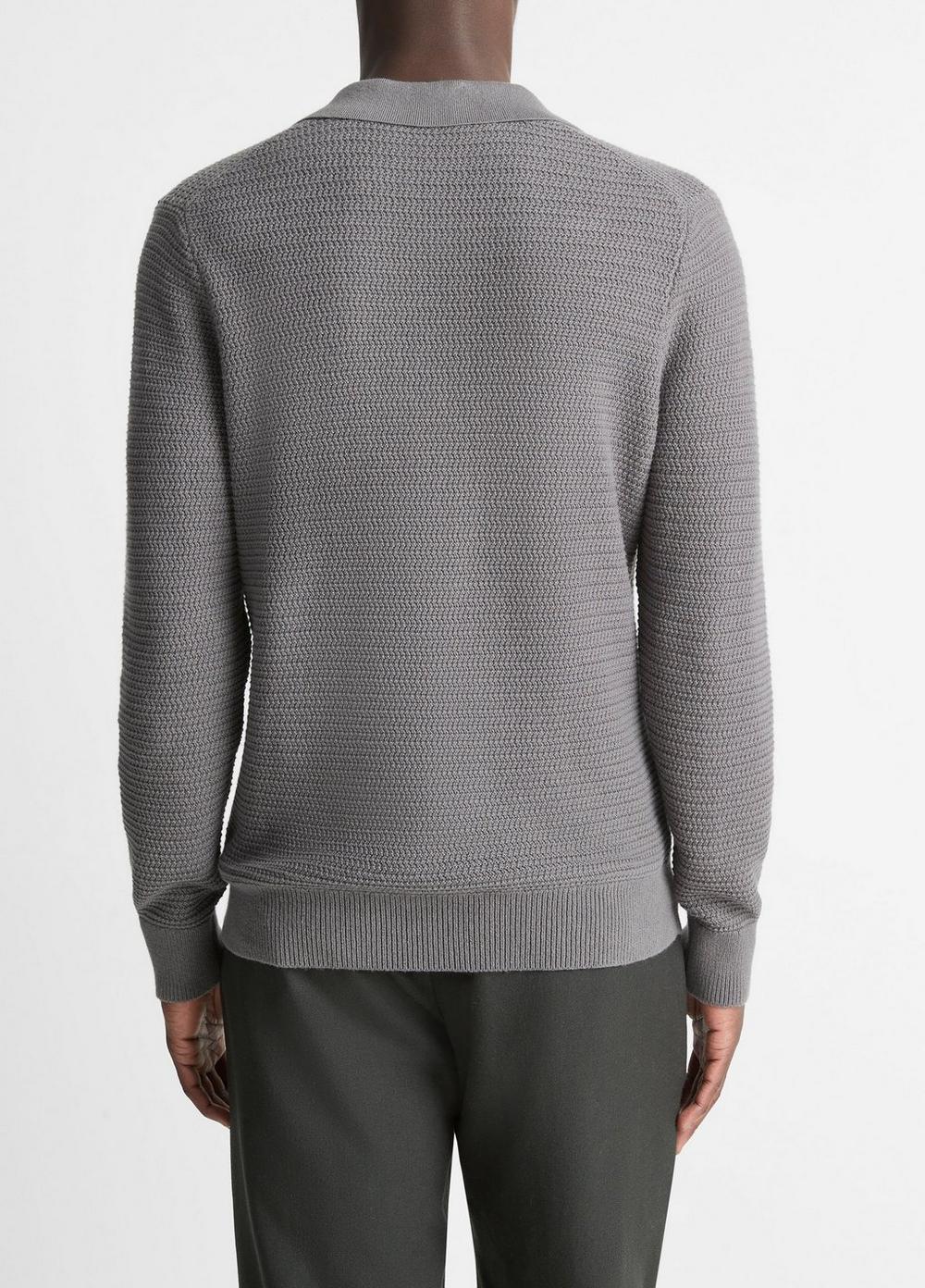 Craftsman-Rib Cotton-Cashmere Johnny-Collar Sweater Product Image