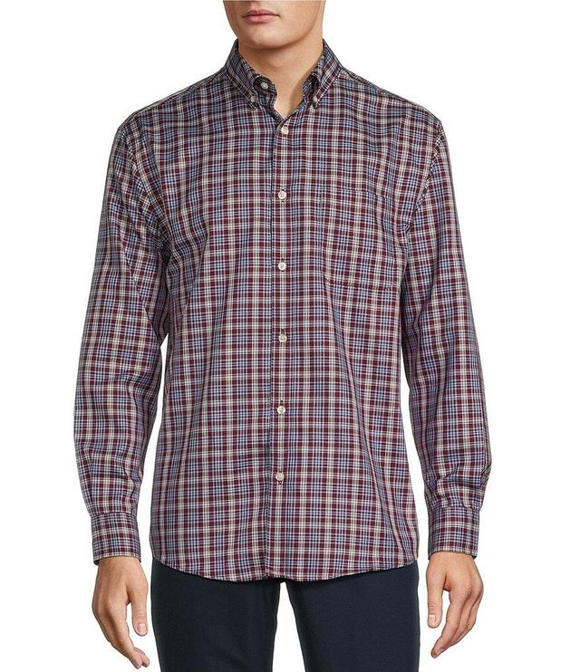 Roundtree & Yorke TravelSmart Classic Fit Easy Care Twill Medium Plaid Sport Shirt Product Image