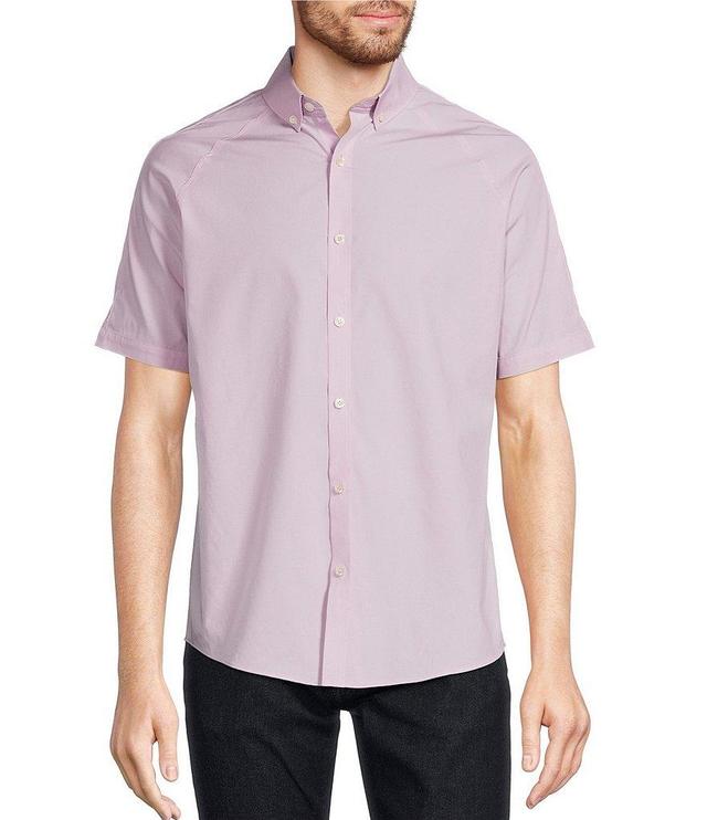 Murano Slim Fit Solid Poplin Short Sleeve Woven Shirt Product Image