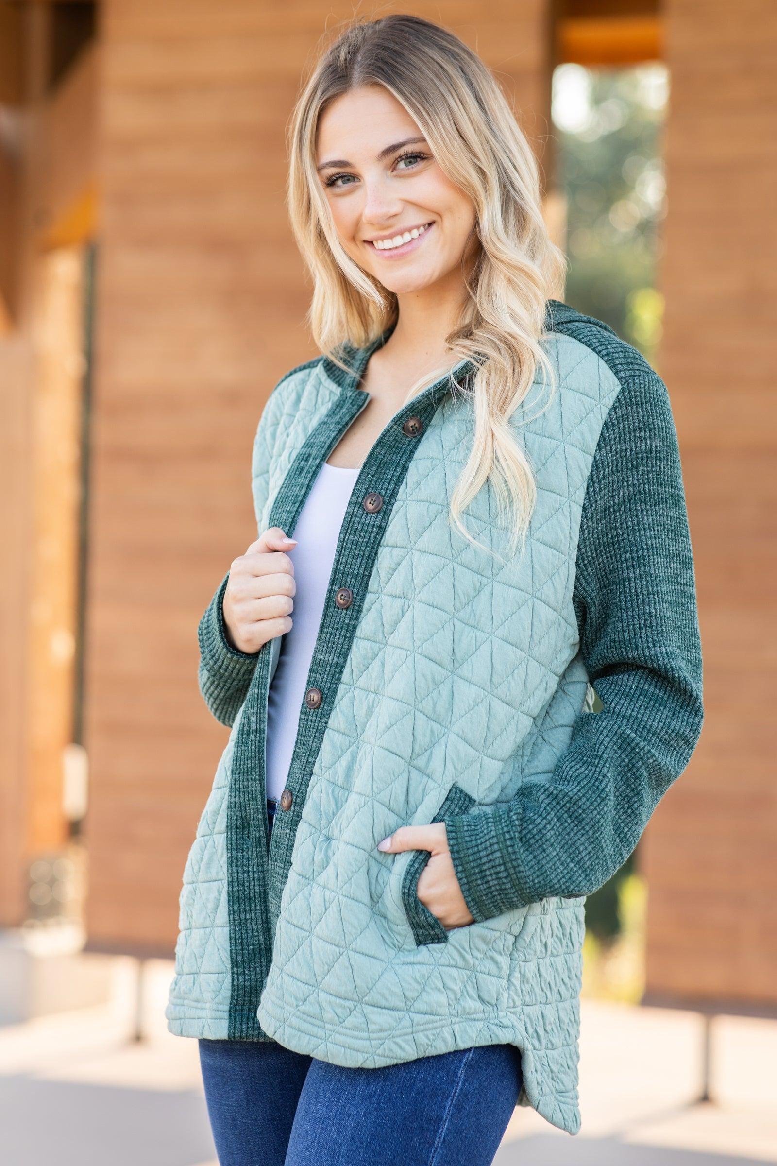 Two-Tone Quilted Jacket product image