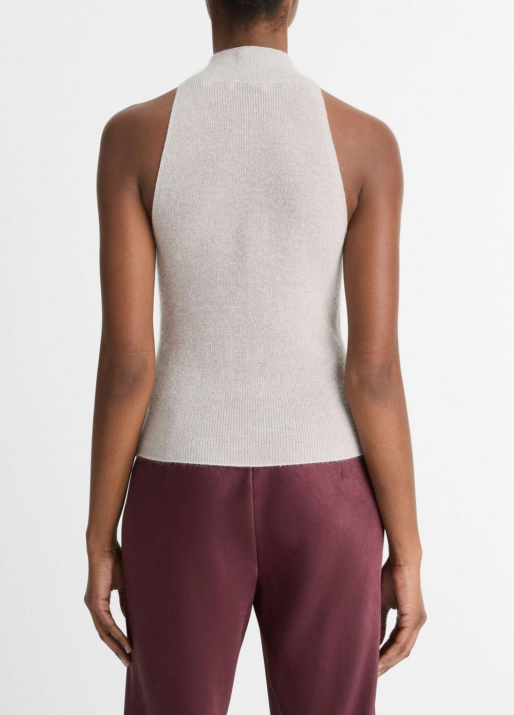 Italian Metallic Alpaca-Blend Mock-Neck Tank Product Image