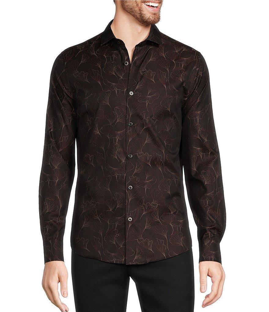 Murano Big & Tall Timeless Twenties Slim Fit Floral Print Long Sleeve Woven Shirt Product Image