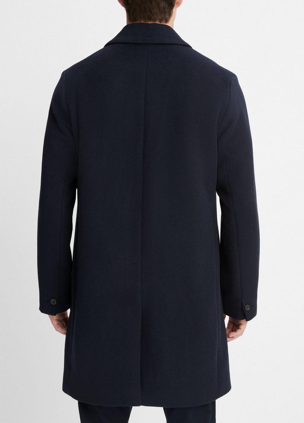 Mens Classic Italian Wool-Blend Coat, Coastal Blue, Size XL Vince Product Image