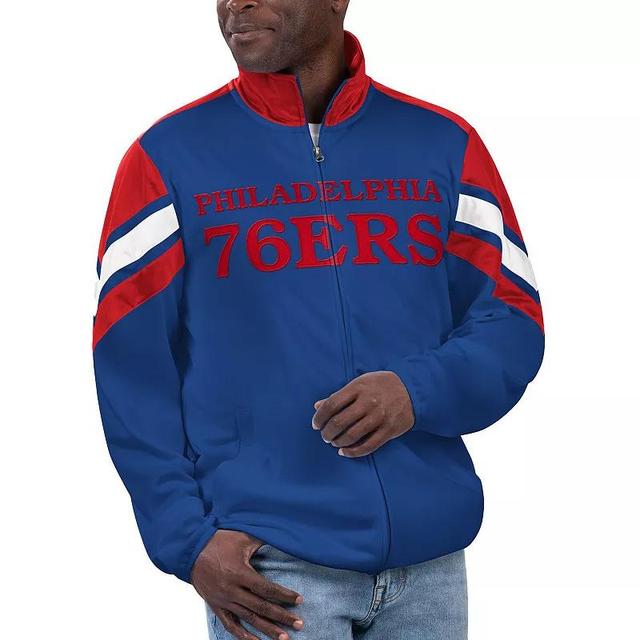 Mens G-III Sports by Carl Banks Royal Philadelphia 76ers Game Ball Full-Zip Track Jacket Product Image